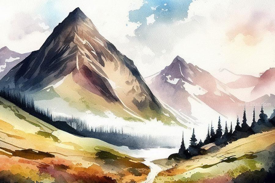 25xt-164753 Watercolor-Landscape-Mountains-Backgroundz4.jpg
