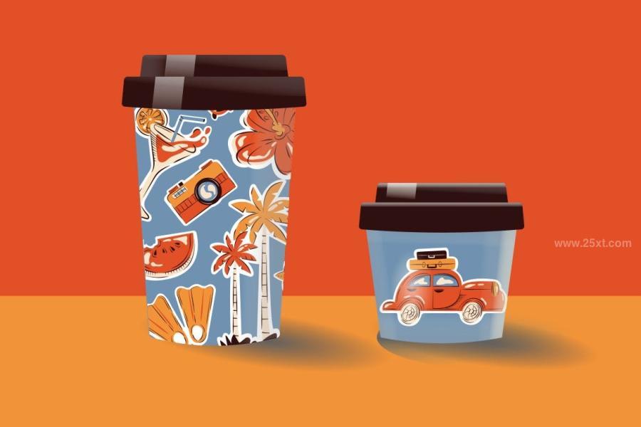25xt-165170 Blue-Retro-Summer-Sticker-Illustration-Setz6.jpg