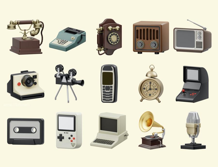 25xt-165877 Retro-Electronics-3D-Iconz3.jpg