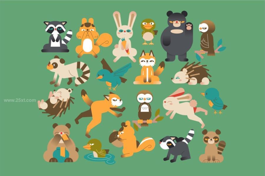 25xt-165941 Green-Flat-Design-Autumn-Animal-Illustration-Setz5.jpg