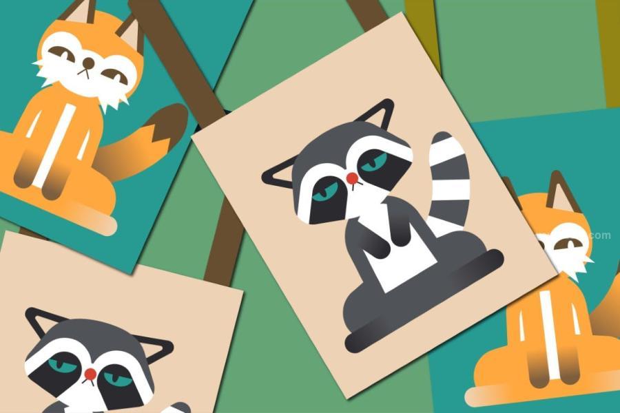 25xt-165941 Green-Flat-Design-Autumn-Animal-Illustration-Setz6.jpg