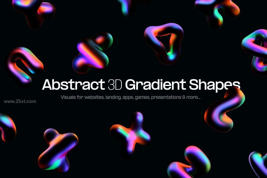 25xt-174074 Abstract-3D-Gradient-Shapesz2.jpg