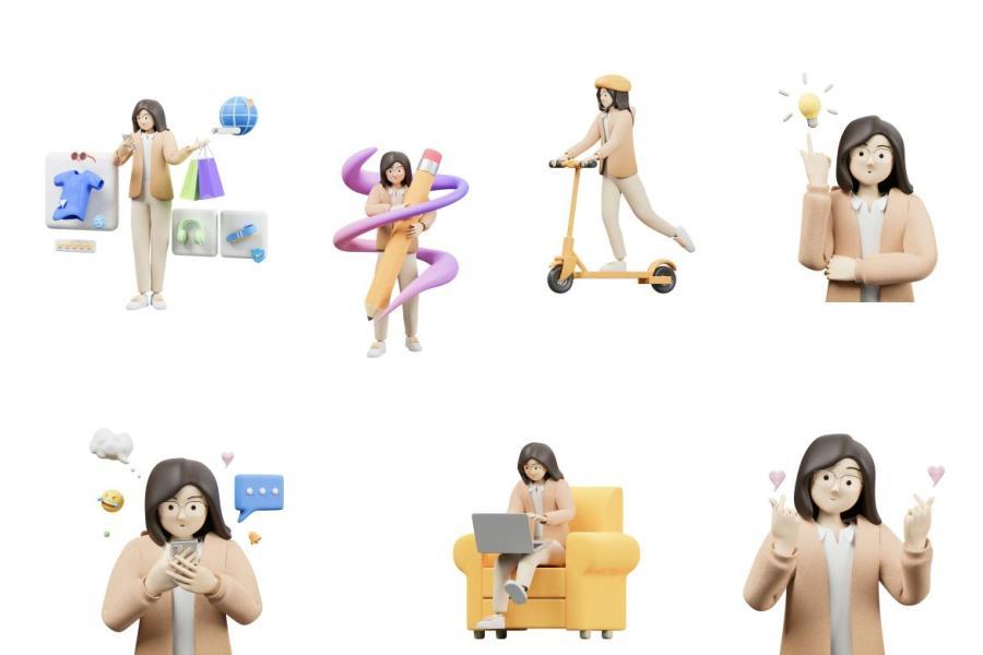 25xt-174931 Woman-Activity-3D-Character-Illustrationz3.jpg