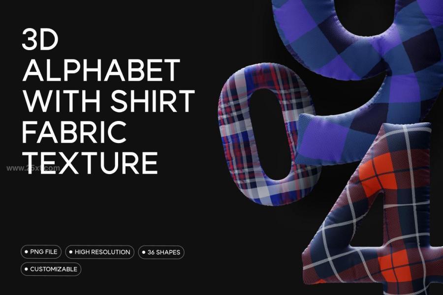 25xt-174957 3D-Alphabet-with-Shirt-Fabric-Texturez3.jpg