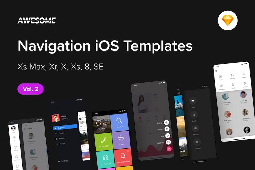 36950 Awesome iOS UI Kit - Navigation Vol. 2.jpeg