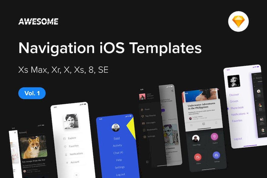 36951 Awesome iOS UI Kit - Navigation Vol. 1.jpeg