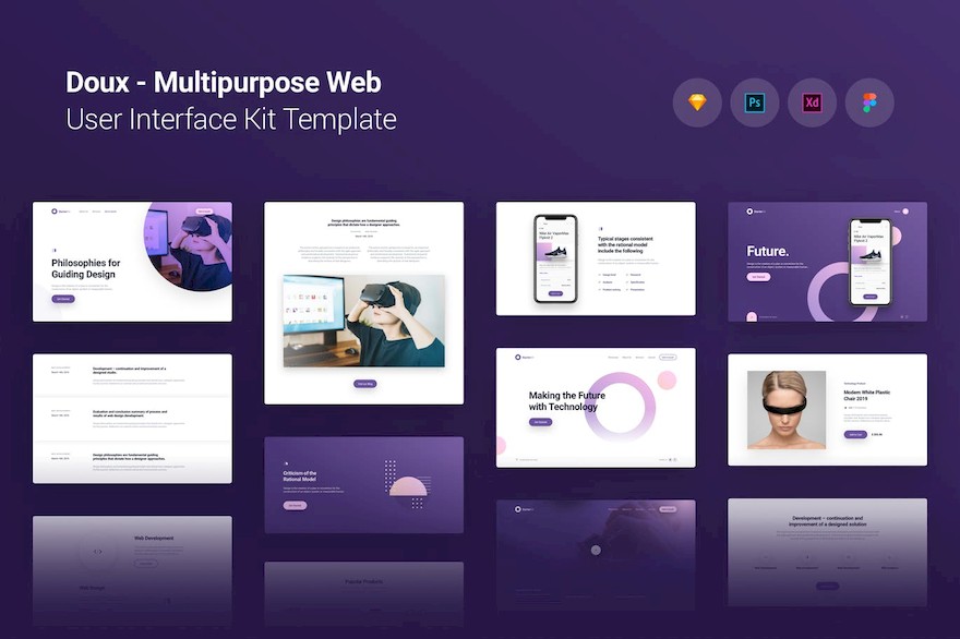 Doux Multi-purpose Web UI UX Kit Template Theme.jpg