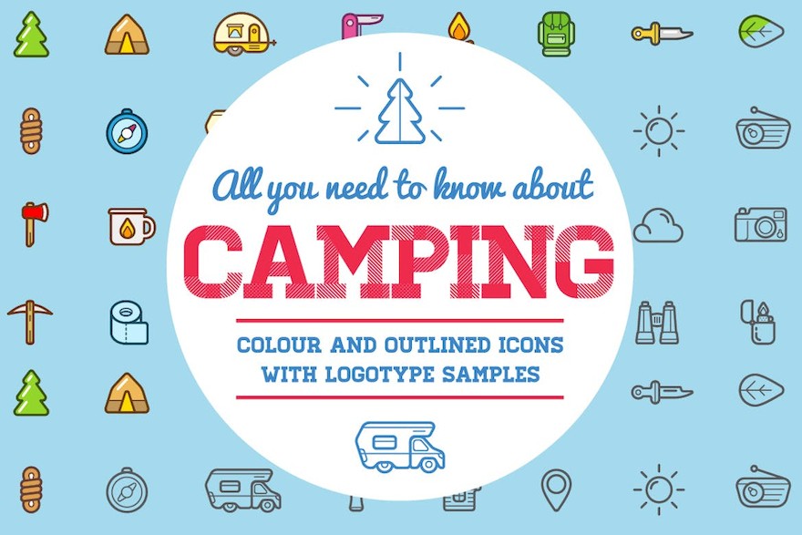 Camping Color and Outlined Icons with Logotypes-5.jpg