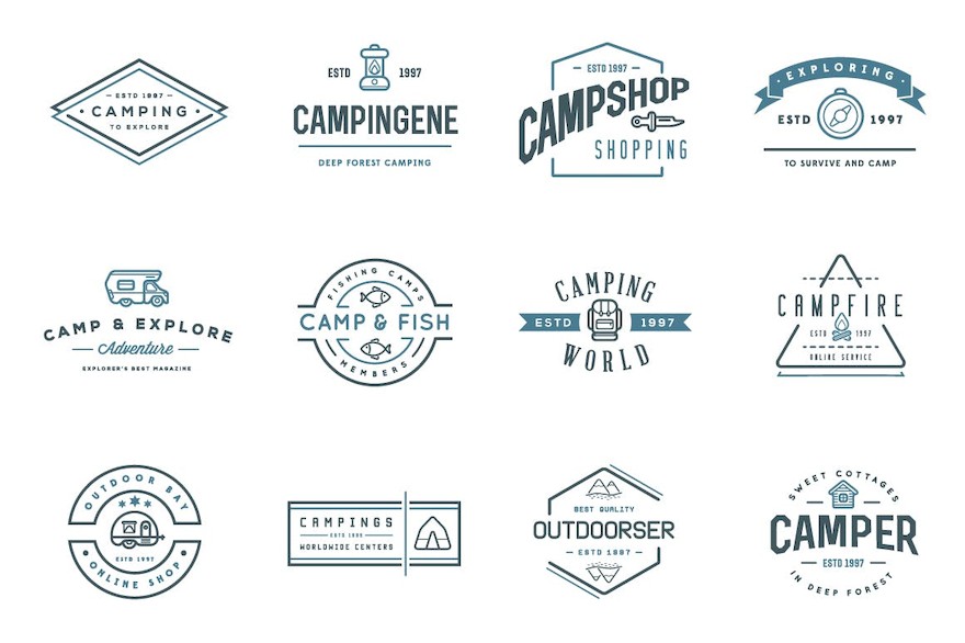 Camping Color and Outlined Icons with Logotypes-6.jpg