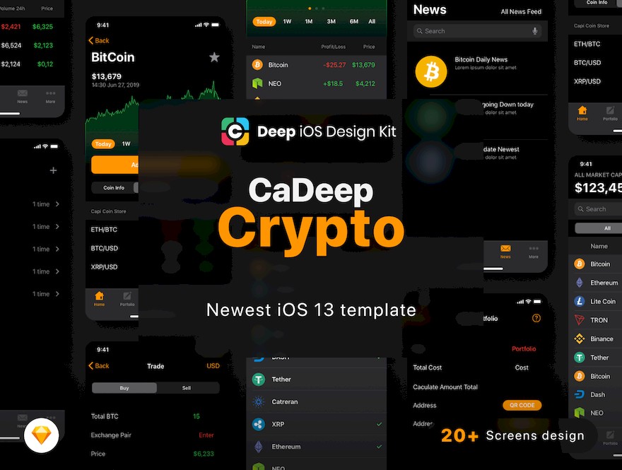 Cadeep - Crypto App UI Kit design for sketch-1.jpg