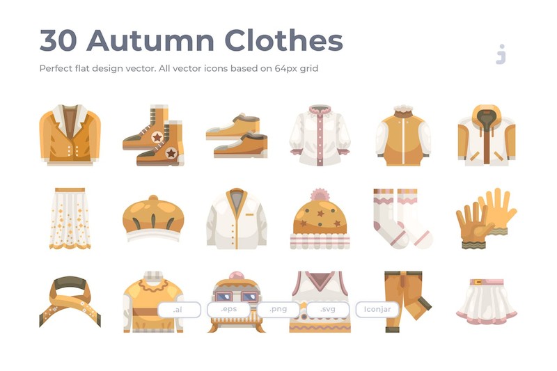 30 Autumn Clothes Icons - Flat-2.jpg