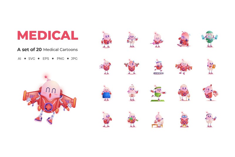 20 Cartoon Medical Icons.jpg