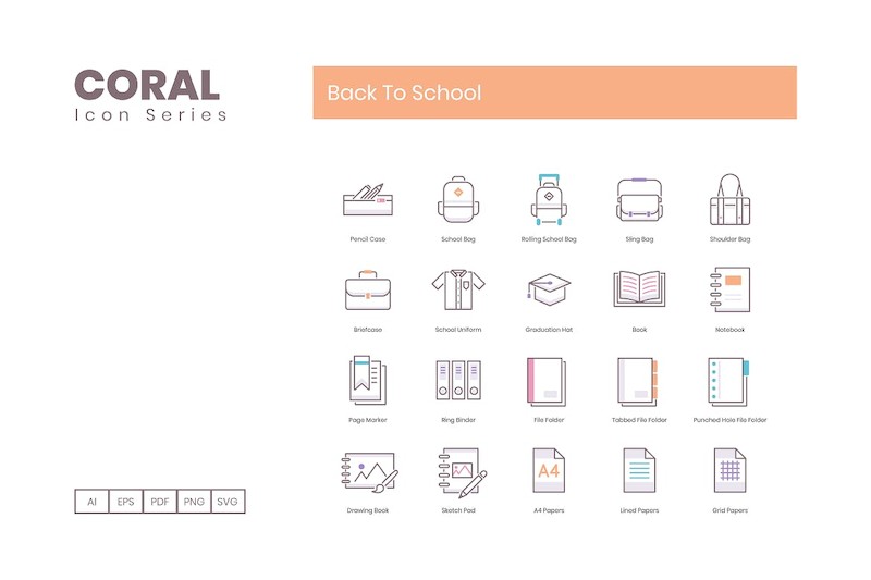 80 Back To School Icons | Coral Series (smooth)-3.jpg