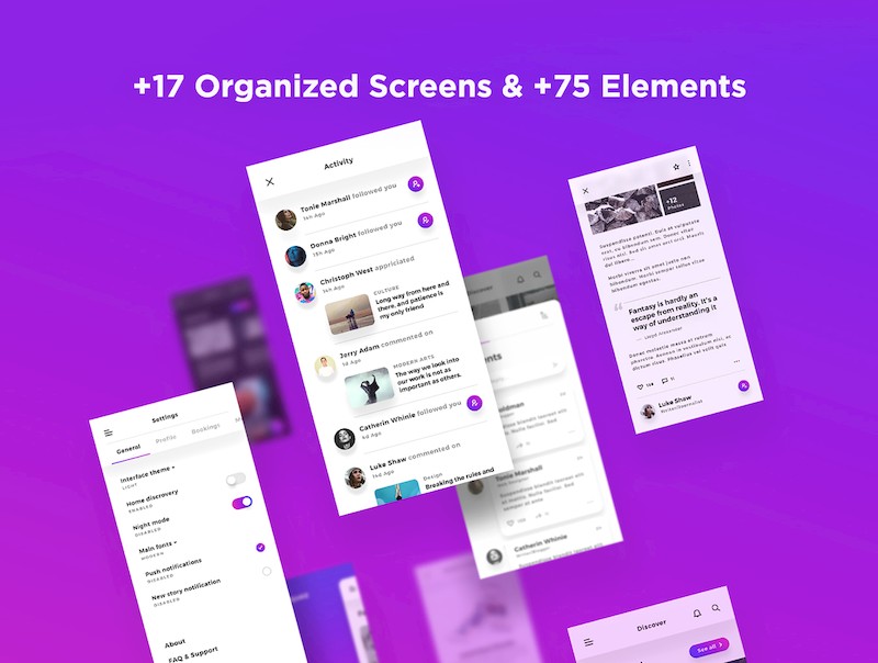 Lydia Blogging iOS App UI Kit-1.jpg