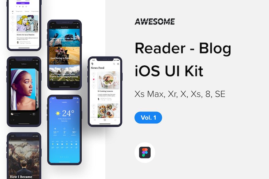 37130 Awesome iOS UI Kit - Reader Blog Vol. 1 (Figma).jpeg