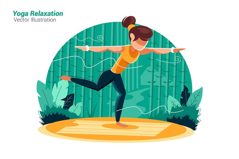 Yoga Relaxation - Vector Illustration.jpg