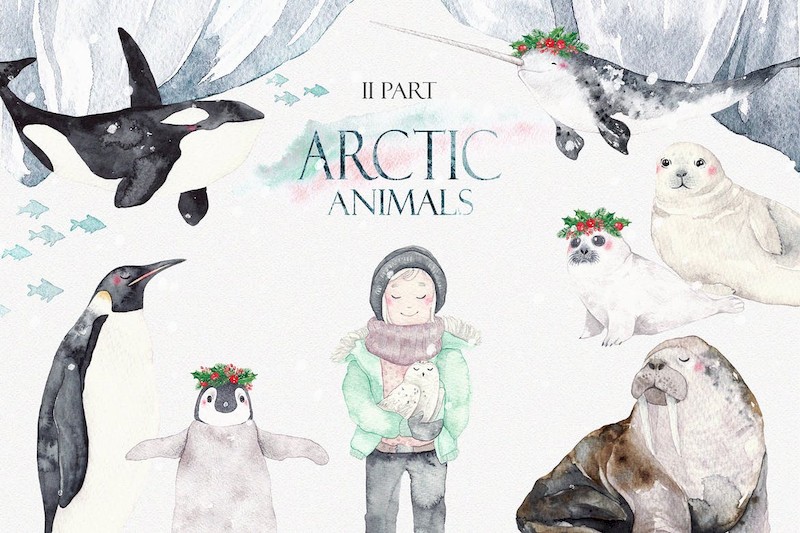 ARCTIC ANIMALS watercolor set-5.jpg