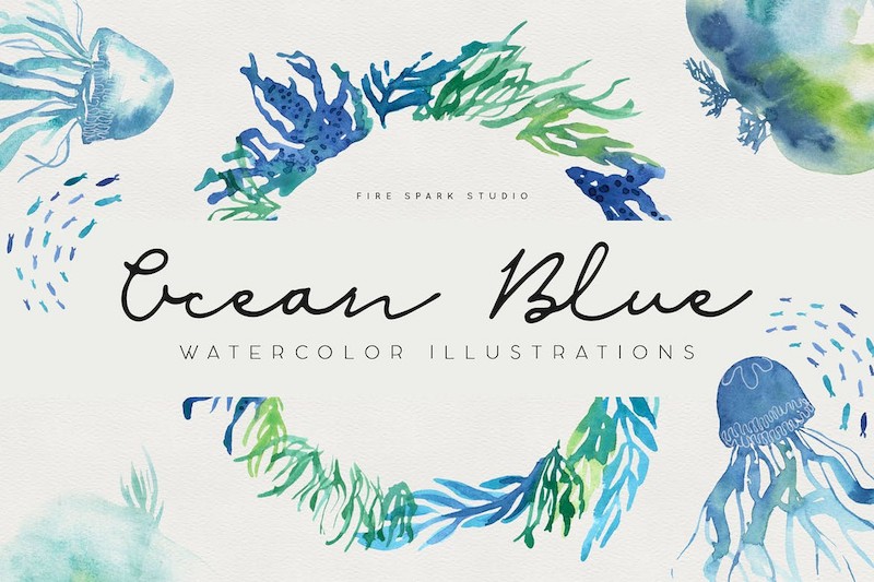Ocean Blue Watercolor Illustrations-6.jpg