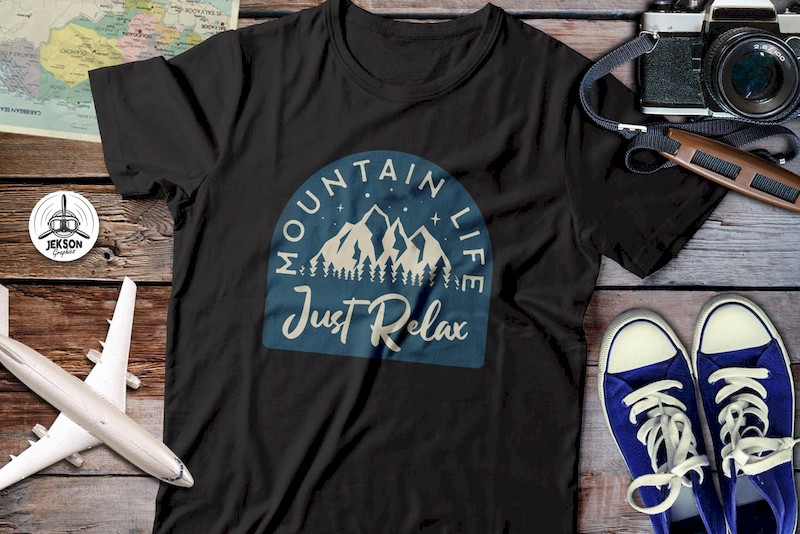 Mountain Life Logos, Retro Camping Badges T-Shirt-2.jpg