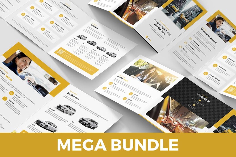 Taxi Cab – Brochures Bundle Print Templates 5 in 1-7.jpg