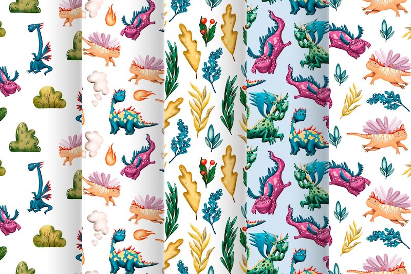 Cute Dragons - Clip Art Set-5.jpg