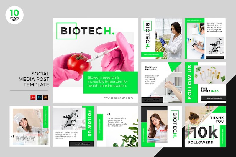 37414 Biotechnology Social Media Kit PSD & AI.jpeg