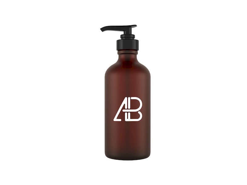 37461 Glass Cosmetic Pump Bottle Mockup - Anthony Boyd Graphics.jpg