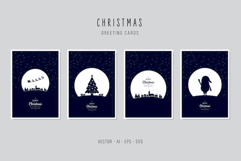Christmas Greeting Vector Card Set-2.jpg