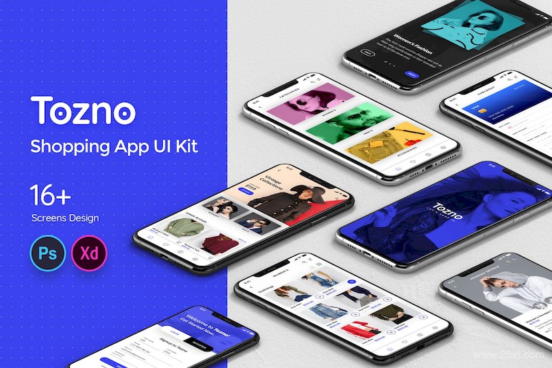 Tozno Shopping Mobile App UI Kit.jpg