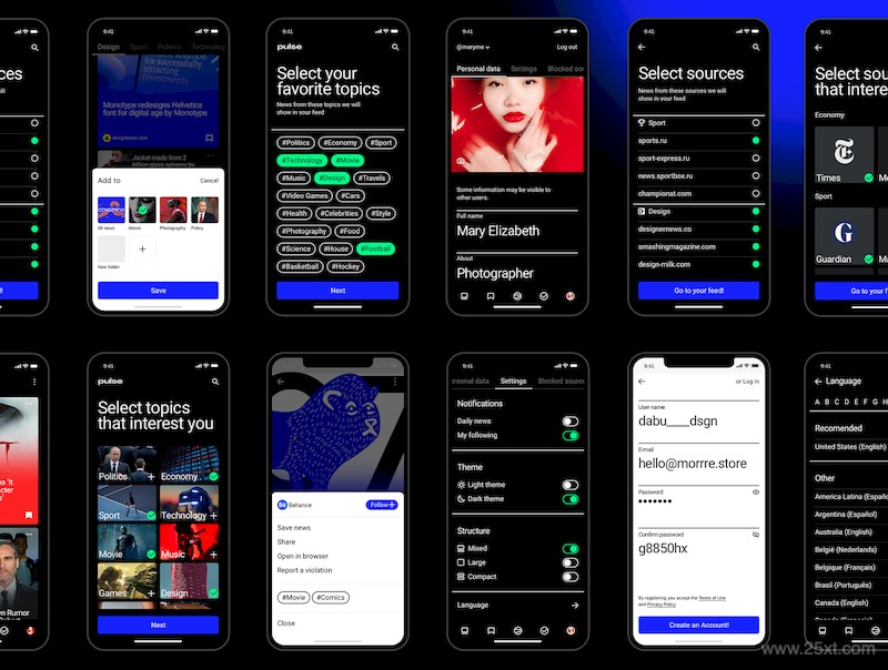 Pulse UI Kit. News Aggregator App-3.jpg