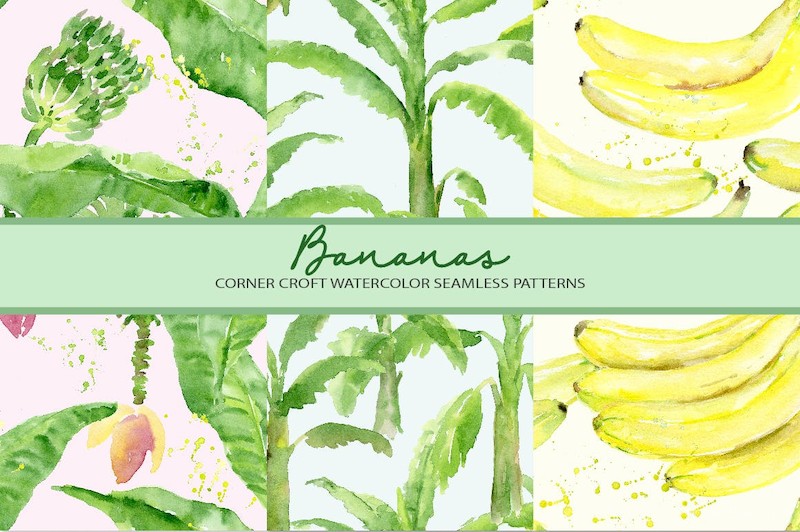 Watercolor Banana Illustration-5.jpg