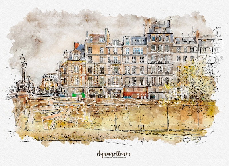 Aquarelleum - Urban Sketch Photoshop Action-3.jpg