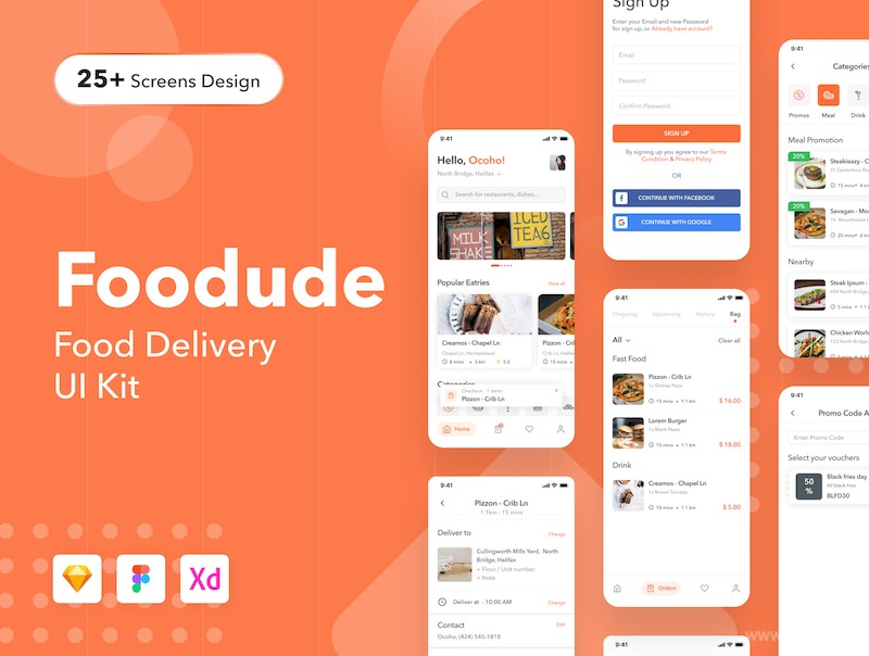 Foodude - Food Delivery App UI KIT-1.jpg