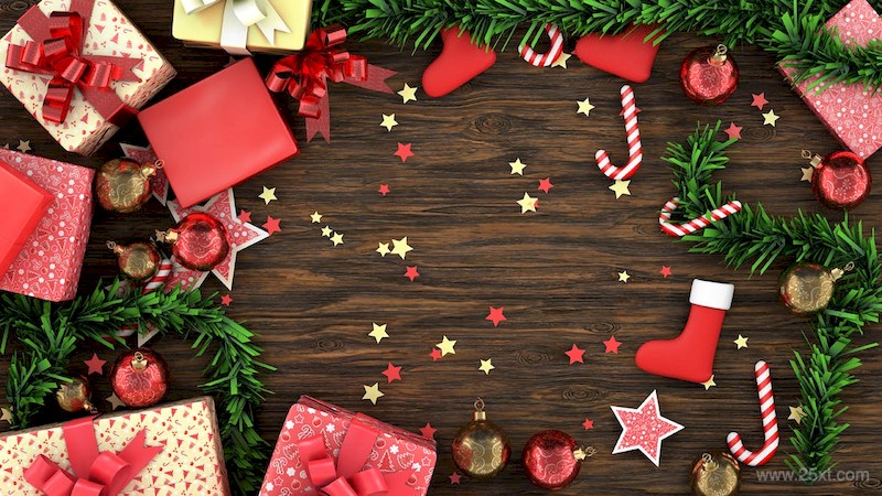 Christmas Objects on Table Backgrounds-6.jpg