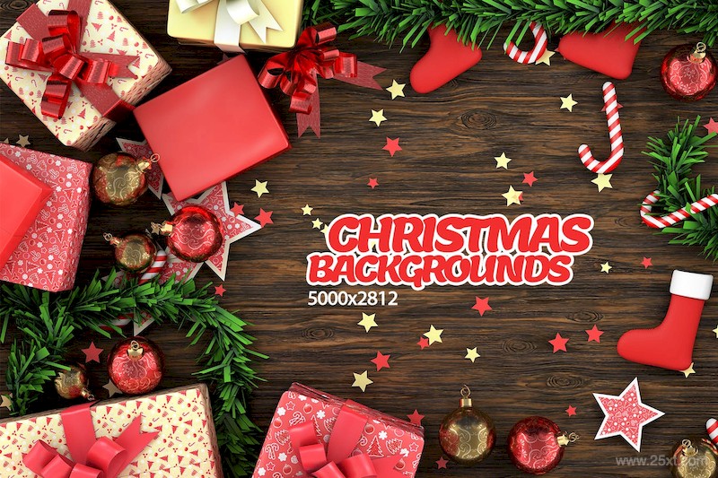 Christmas Objects on Table Backgrounds-4.jpg