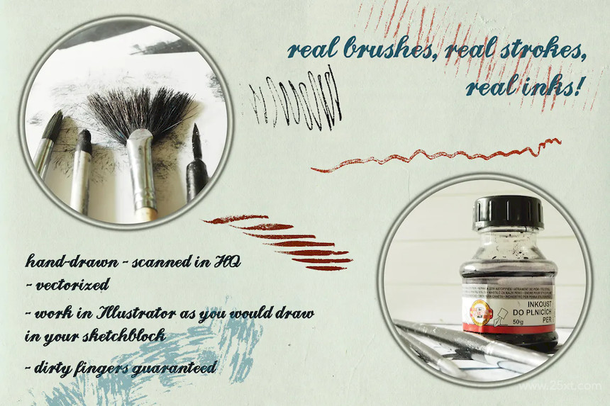 Dry Ink Brushes for Adobe Illustrator vol.2 1.jpg