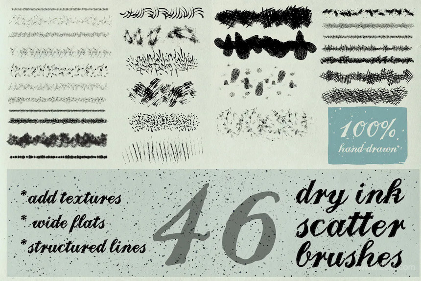 Dry Ink Brushes for Adobe Illustrator vol.2 4.jpg