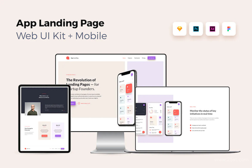 iOS App Landing Page - Web UI Kit + Mobile - 2.jpg