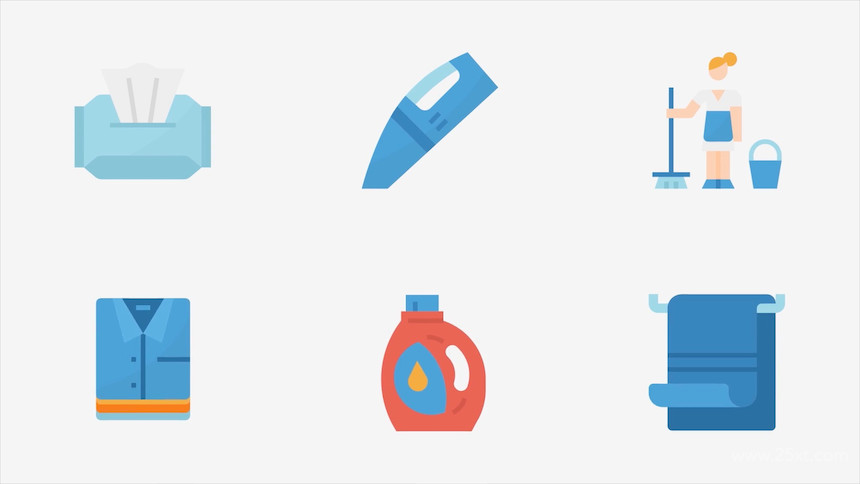 Cleaning & Washing Modern Flat Animated Icons 2.jpg