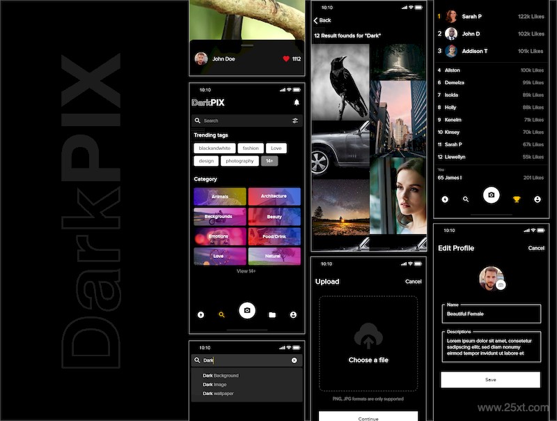 DarkPIX UI Kit for Adobe XD-7.jpg