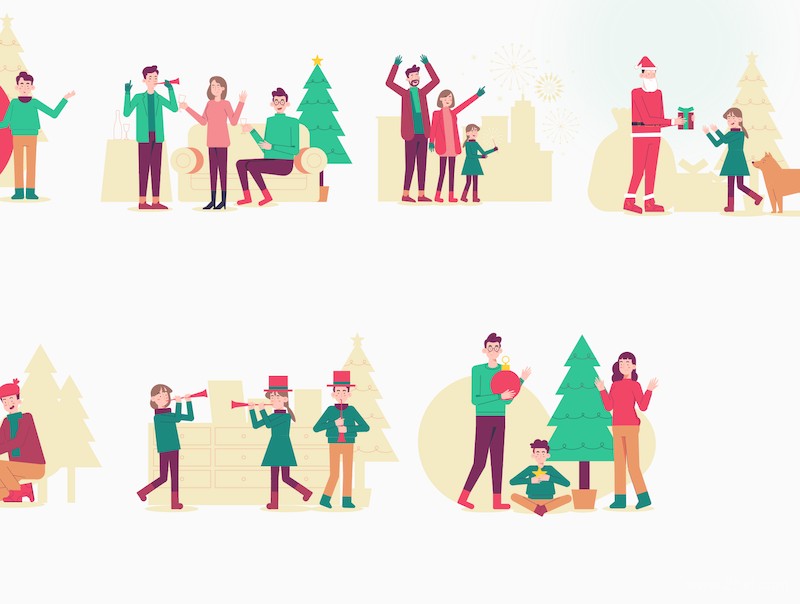 Christmas and New Year Colorful Illustration-2.jpg