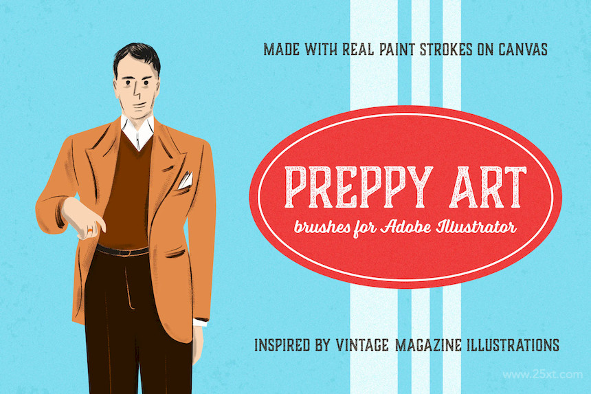 Preppy Art Brushes for Adobe Illustrator2.jpg