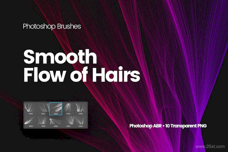 Digital Smooth Flow of Hairs Photoshop Brushes-3.jpg