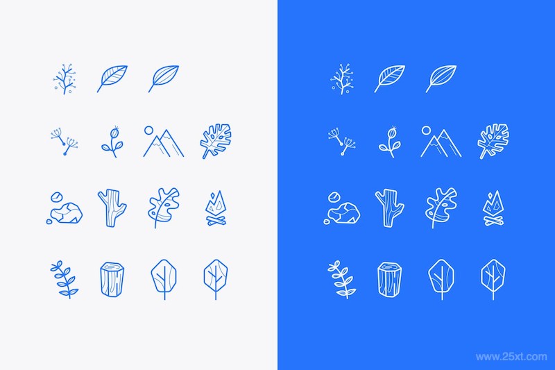 set of vector nature icons or logos.jpg