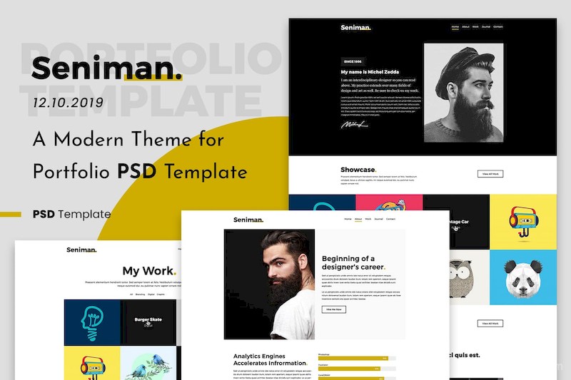 Seniman | Modern Portfolio PSD Template Demo 3.jpg