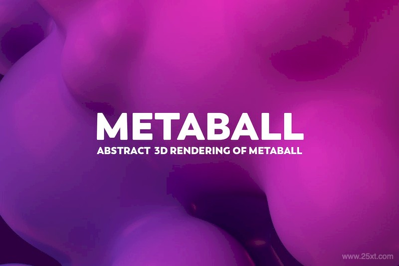 Abstract 3D Render Of Metaball - Pink And Purple-7.jpg
