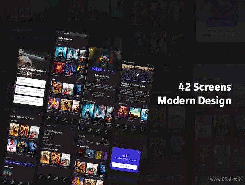 Movie Streaming App UI Kits-3.jpg