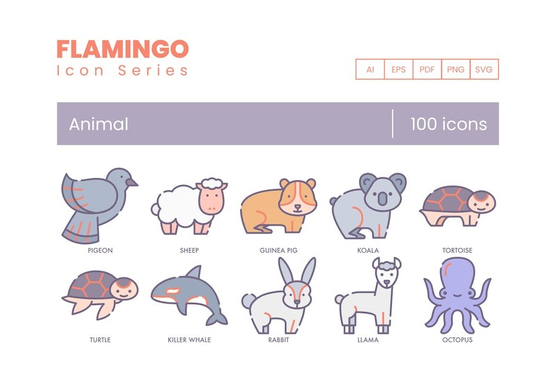 100 Animal Icons - Flamingo Series-5.jpg