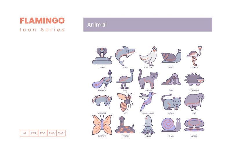 100 Animal Icons - Flamingo Series-7.jpg