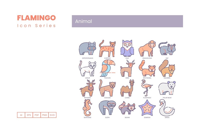100 Animal Icons - Flamingo Series-1.jpg